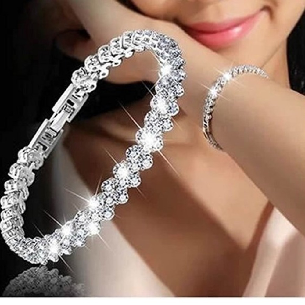 Tennis Bracelet Hand Chain  6.5"